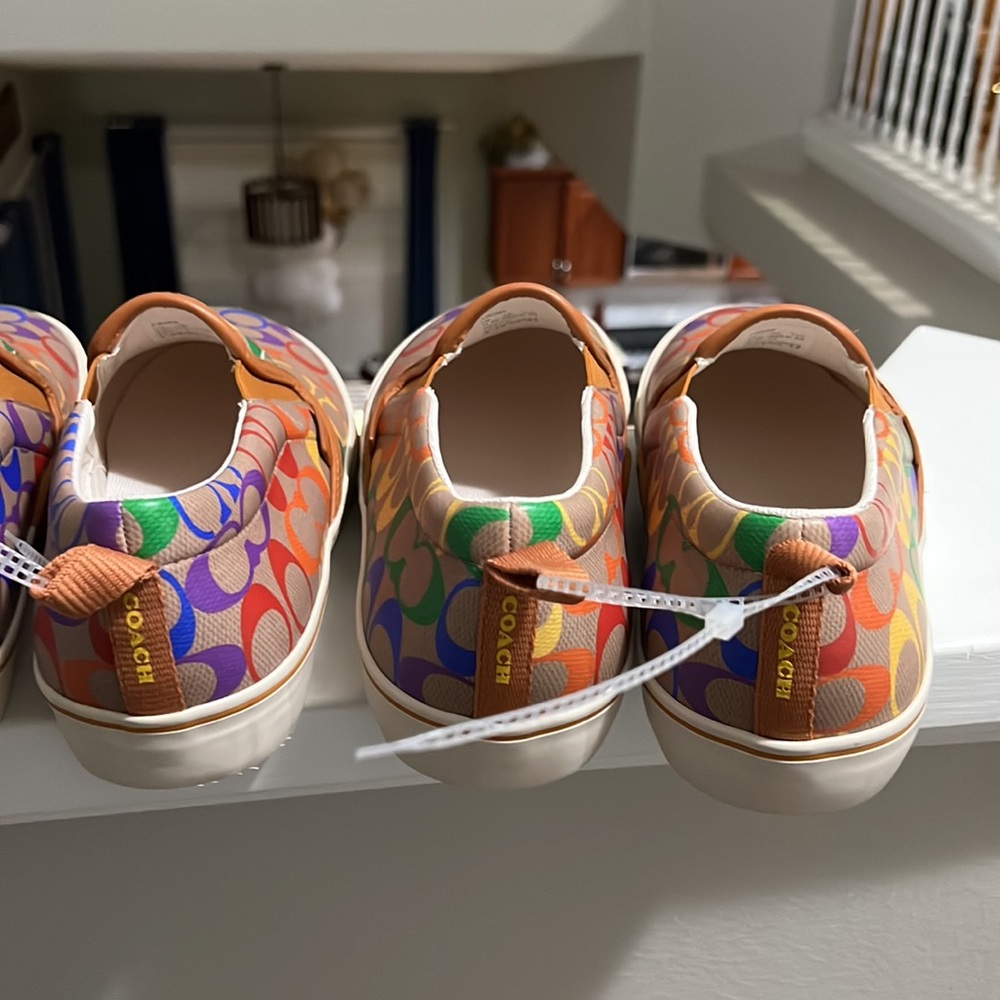 COACH
Men's Skate Rainbow Logo Print Slip-On Sneakers - Picture 14 of 15